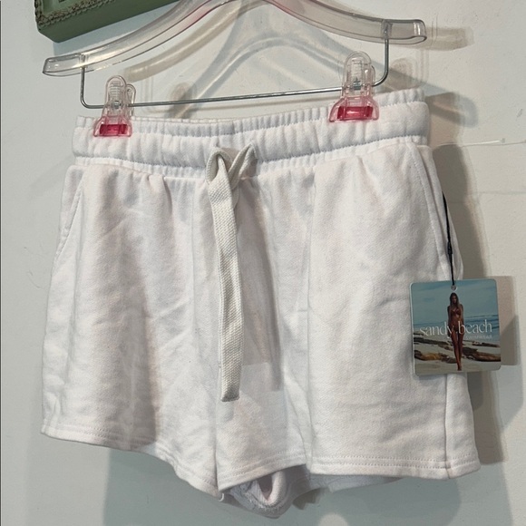 Sandy beach Swimwear Women's White Casual Cotton Shorts small new - Picture 2 of 6
